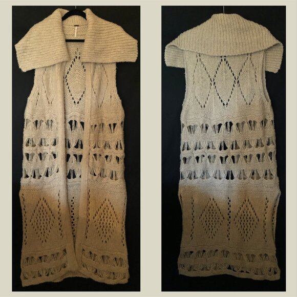 Rare Free People Snowmad Maxi Vest Sz S - Picture 3 of 9